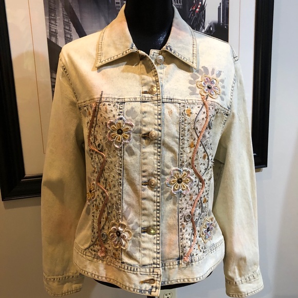 EUC Variations Bleached Denim Jacket - Picture 1 of 16